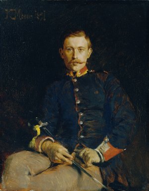Franz Dangl in Uniform by Koloman Moser Oil Painting