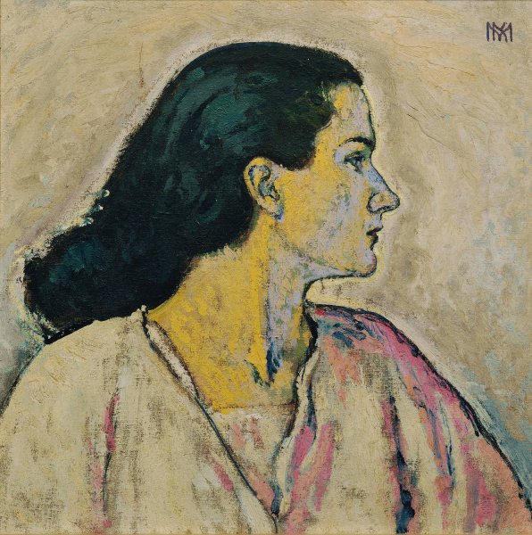 Frauenbildnis im Profil  by Koloman Moser - Hand-Painted Oil Painting Reproduction