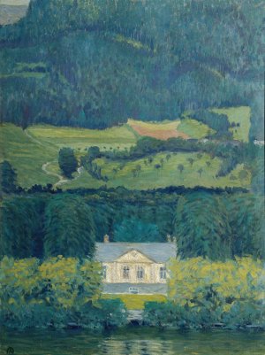 Landhaus am Wasser by Koloman Moser Oil Painting