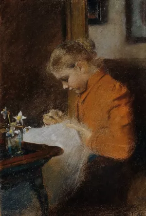 Leopoldine Steindl-Moser, Schwester des Kunstlers by Koloman Moser Oil Painting
