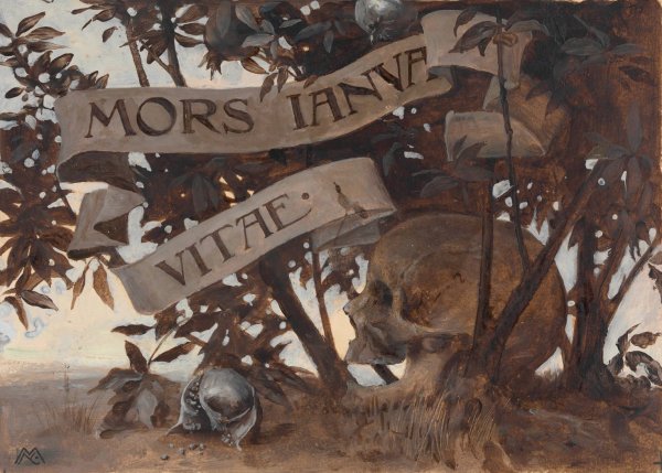 Mors Janua Vitae  by Koloman Moser - Hand-Painted Oil Painting Reproduction