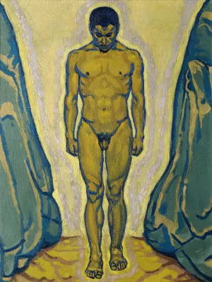 Stehender Junglingsakt zwischen Felsen by Koloman Moser Oil Painting