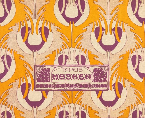 Tapete Masken  by Koloman Moser - Hand-Painted Oil Painting Reproduction