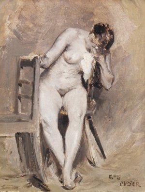 Weiblicher Akt im Atelier by Koloman Moser Oil Painting