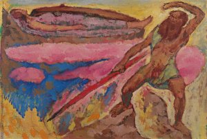 Wotan and Brunhilde by Koloman Moser Oil Painting