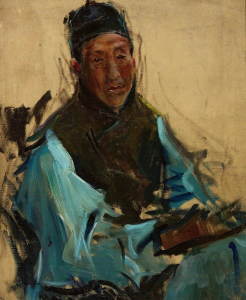 Chinaman  by Konrad Krzyzanowski - Hand-Painted Oil Painting Reproduction
