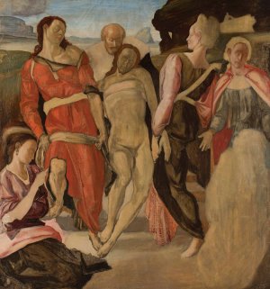 Entombment of Christ by Konrad Krzyzanowski Oil Painting