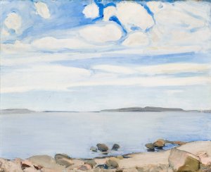Landscape in Finland by Konrad Krzyzanowski Oil Painting