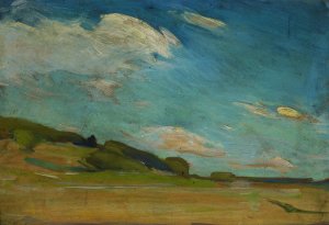 Plain-air sketch from Zwierzyniec by Konrad Krzyzanowski Oil Painting