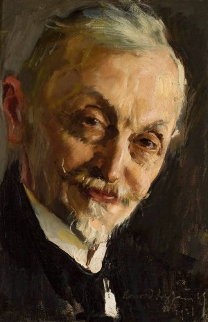 Portrait of doctor Kazimierz Mazaraki by Konrad Krzyzanowski Oil Painting