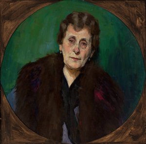 Portrait of Mrs. M.G. by Konrad Krzyzanowski Oil Painting