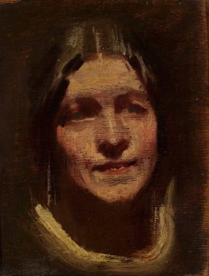 Portrait of Ms. Lauter by Konrad Krzyzanowski Oil Painting