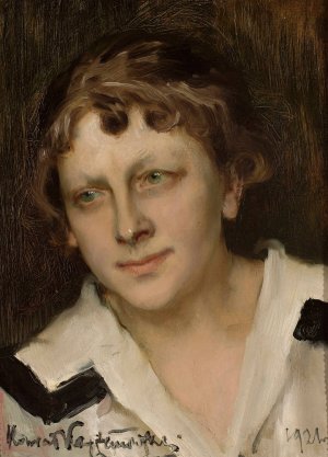 Portrait of Zofia Lewenstern nee Taczanowska by Konrad Krzyzanowski Oil Painting