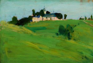 View from Istebna V. Church by Konrad Krzyzanowski Oil Painting