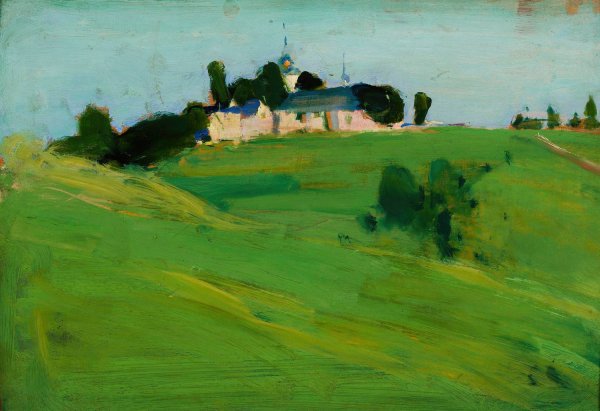 Main Product Photo of View from Istebna V. Church  Painting by Konrad Krzyzanowski