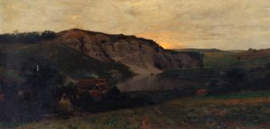 Felslandschaft mit Weiher by Konrad Ludwig Lessing Oil Painting