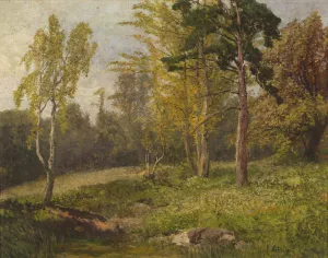 Waldlandschaft by Konrad Petrides Oil Painting