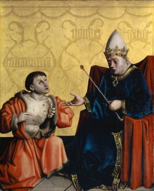 Antipater before Julius Cesar by Konrad Witz Oil Painting