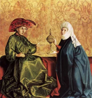 King Solomon and the Queen of Sheba painting by Konrad Witz