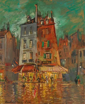 Nachtliches Paris by Konstantin Alexeevich Korovin Nachtliches Paris by Konstantin Alexeevich Korovin Oil Painting