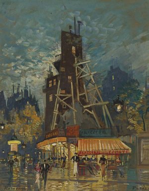 Parisian Boulevard by Konstantin Alexeevich Korovin Oil Painting