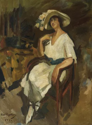 Portrait Of Madame Maria Rubin by Konstantin Alexeevich Korovin Portrait Of Madame Maria Rubin by Konstantin Alexeevich Korovin Oil Painting