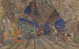 Stage Design For Le Coq D'or by Konstantin Alexeevich Korovin Oil Painting