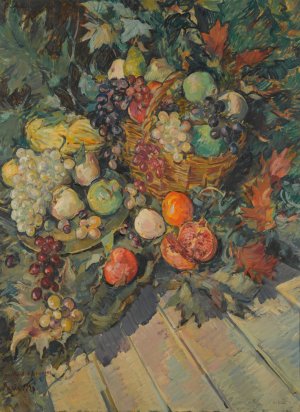Still Life With Fruit by Konstantin Alexeevich Korovin Oil Painting