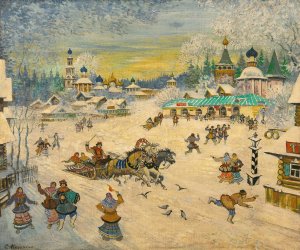 Town Square by Konstantin Alexeevich Korovin Oil Painting
