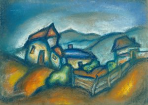 Chalupy by Konstantin Bauer Oil Painting