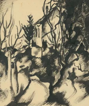 Dom medzi stromami by Konstantin Bauer Oil Painting