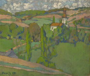 Na Kalvarii v Kosiciach by Konstantin Bauer Oil Painting
