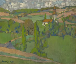 Na Kalvarii v Kosiciach Oil painting by Konstantin Bauer