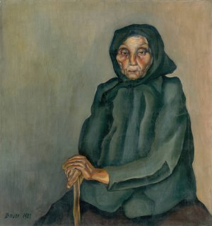 Old Age by Konstantin Bauer Oil Painting
