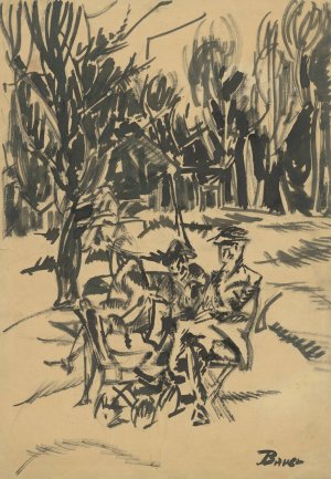 V parku by Konstantin Bauer Oil Painting