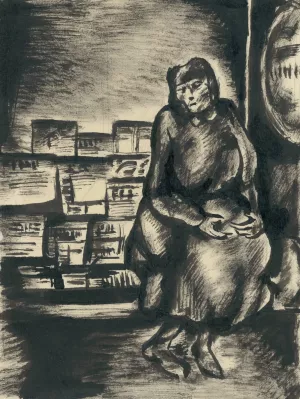 zena na ulici by Konstantin Bauer Oil Painting