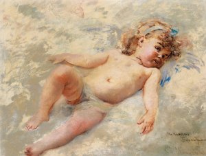 Cherub by Konstantin Egorovich Makovsky Oil Painting