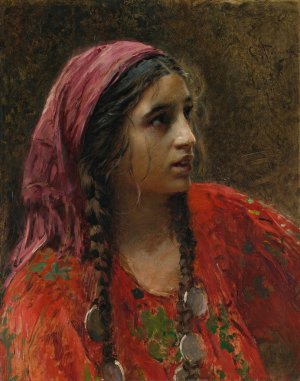Gypsy by Konstantin Egorovich Makovsky Oil Painting