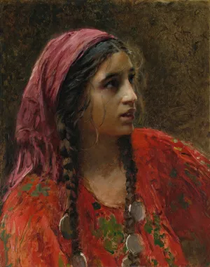 Gypsy by Konstantin Egorovich Makovsky Oil Painting