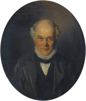 Portrait Of The Artist's Father, Egor Ivanovich Makovsky by Konstantin Egorovich Makovsky Oil Painting