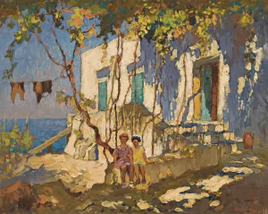 Resting In The Shade, Capri Oil painting by Konstantin Ivanovich Gorbatov