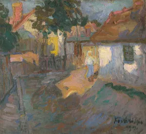 Szolnok Oil painting by Konstantin Kovari-Kacmarik