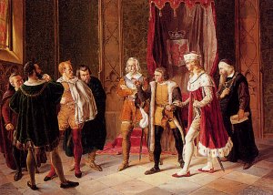 Difficult Negotiations Oil painting by Konstantin Makovsky