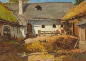 Bauernhof bei Heinreichs by Konstantin Stoitzner Oil Painting