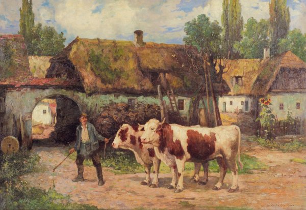 Bauernstolz by Konstantin Stoitzner - Hand-Painted Oil Painting Reproduction