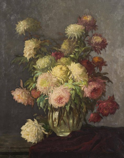 Bouquet by Konstantin Stoitzner - Hand-Painted Oil Painting Reproduction