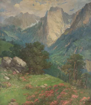 Mountain Wilder Kaiser at Kufstein by Konstantin Stoitzner Oil Painting