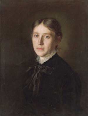 Portrait Of Mrs. Boorova Kornel Bohun by Kornel Bohun Oil Painting