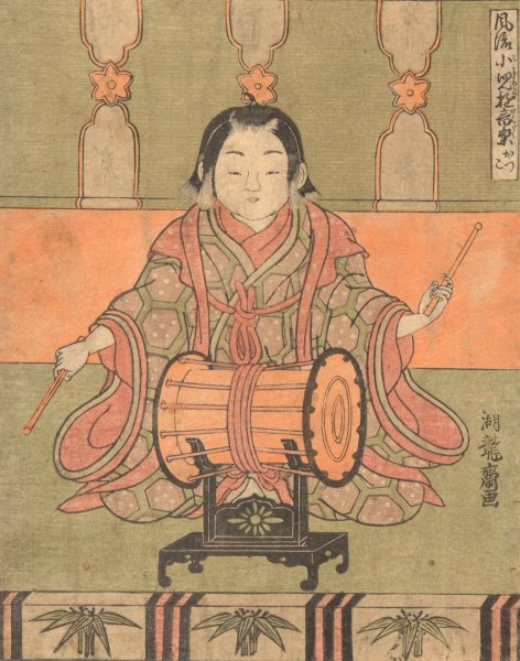 Main Product Photo of Man with Drum  Painting by Koryusai Isoda