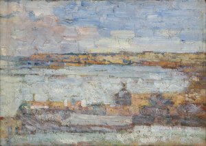 View of Belgrade by Kosta Milicevic Oil Painting